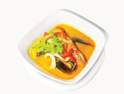 Tom Yum soup with seafood